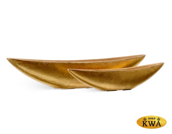 Кашпо TREEZ Effectory Metal Лодка Сусальное золото в-15 см, ш-13,5 см, д-65 см 4/4