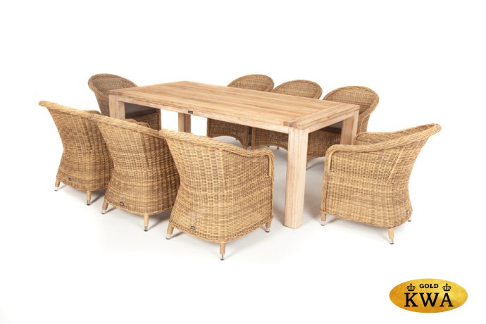 "Арбаро С" обеденная группа садовая, цвет соломенный