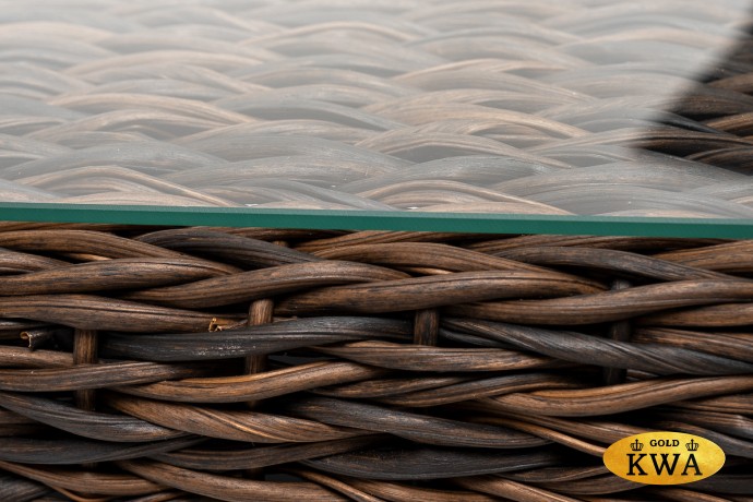 "Капучино" журнальный столик из искусственного ротанга (гиацинт), цвет коричневый