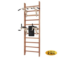 Шведская стенка деревянная из ламельного бука - БУК СТАНДАРТ - Т - БП (стенка + турник + брусья с подлокотниками)