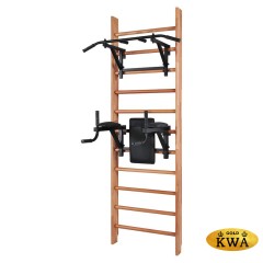 Шведская стенка деревянная из ламельного бука - БУК СТАНДАРТ - Т - БП (стенка + турник + брусья с подлокотниками)