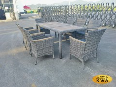 Обеденный комплект AMELIA серого цвета на 8 персон