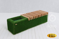 Топиари Лавочка Sherwood с нишей, цвет светлый