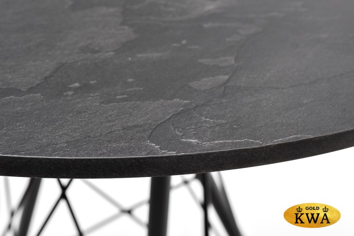 "Конте" интерьерный стол из HPL круглый Ø70см, цвет "серый гранит"