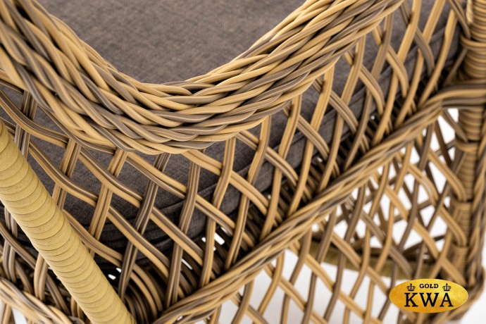 "Эспрессо–80 L" обеденная группа плетеная, цвет соломенный