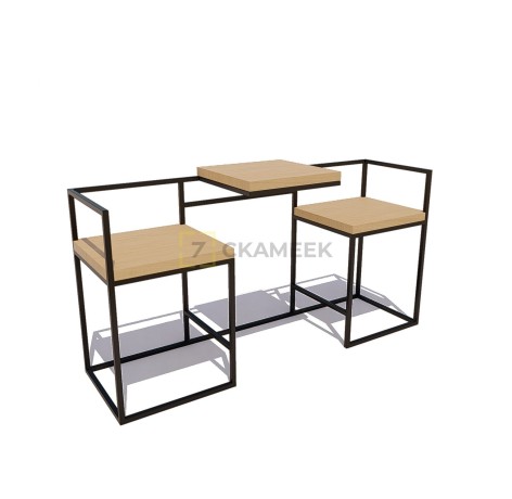 Кофейная зона «Дуэт» (брус дуб)