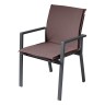 Стул садовый из алюминия Лагуна с двумя подлокотниками и матрасиком G101.0Е04 шоколад/антрацит
