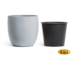 Кашпо TREEZ Effectory Beton Округлый конус Серый ледник в-48 см, д-49 см