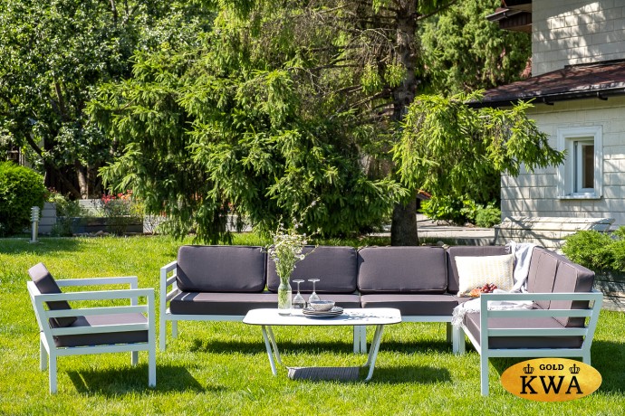 "Глория" модуль диванный правый, каркас из алюминия