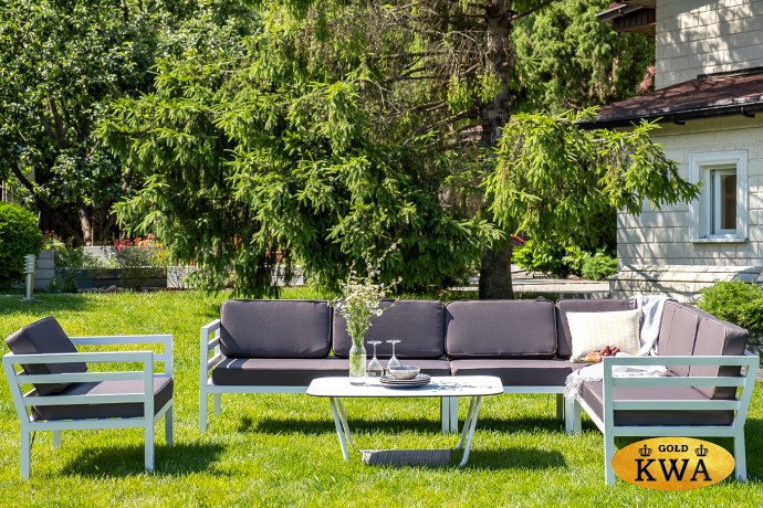 "Глория" модуль диванный правый, каркас из алюминия