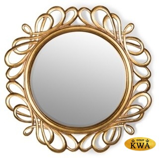 Зеркало в раме модерн Plexus (Плексус), d80 см