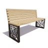 Скамейка «Севастополь» без подлокотников (2,0 лиственница,40х60)