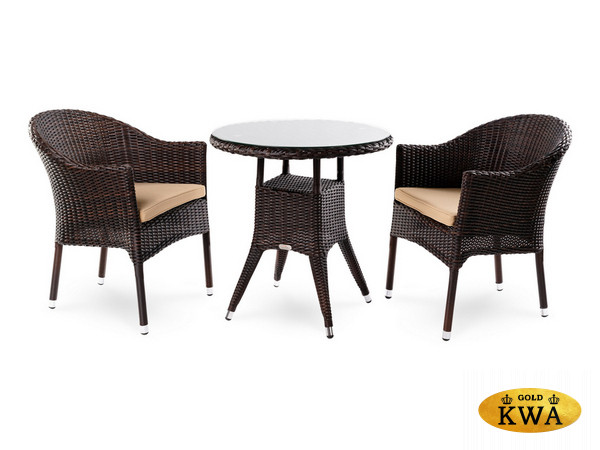 Комплект плетеной мебели WARSAW темно-коричневый