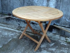 Складной стол Borneo, тик d110x74 см