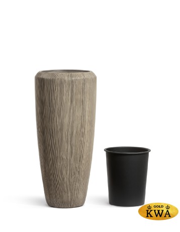 Кашпо TREEZ Effectory Wow Высокий конус Design Капучино в-117 см, д-34 см 1/1