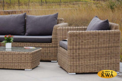 &quot;Капучино Сингл&quot; лаунж-зона из искусственного ротанга, цвет соломенный