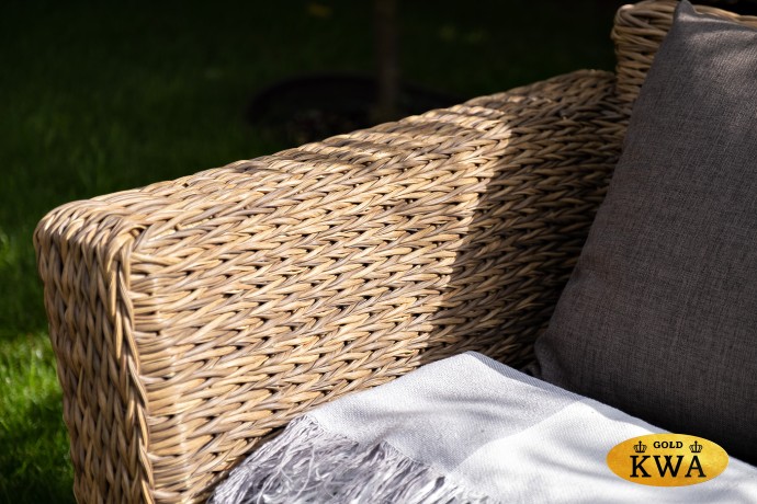 "Капучино" лаунж-зона из искусственного ротанга (гиацинт), цвет соломенный