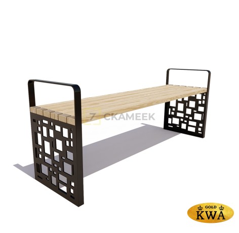 Скамейка «Барселона» без спинки (3,0 м лиственница,40х60)