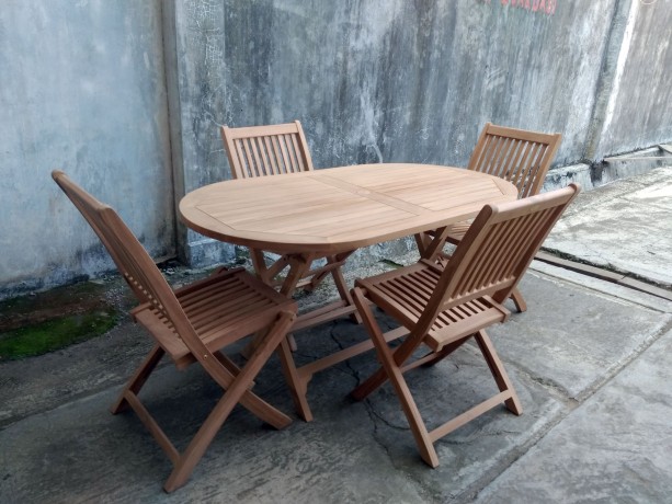 Складной стол Borneo, тик 150x85x74 см