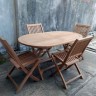 Складной стол Borneo, тик 150x85x74 см