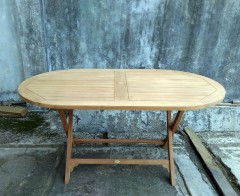 Складной стол Borneo, тик 150x85x74 см
