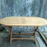 Складной стол Borneo, тик 150x85x74 см