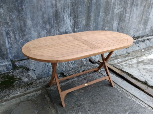 Складной стол Borneo, тик 150x85x74 см