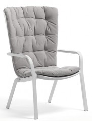 Лаунж-кресло пластиковое с подушкой