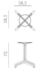 Стол пластиковый обеденный Nardi Frasca Maxi Fix Laminato