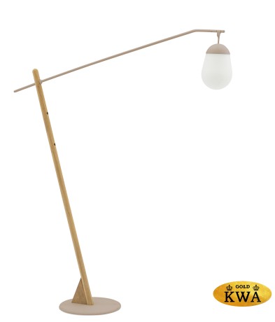 Solna 183см Торшер бежевый/натуральный, алюминий/тик