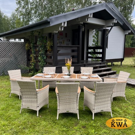 Обеденный комплект AMELIA бежевого цвета на 8 персон