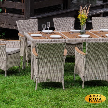 Обеденный комплект AMELIA бежевого цвета на 8 персон