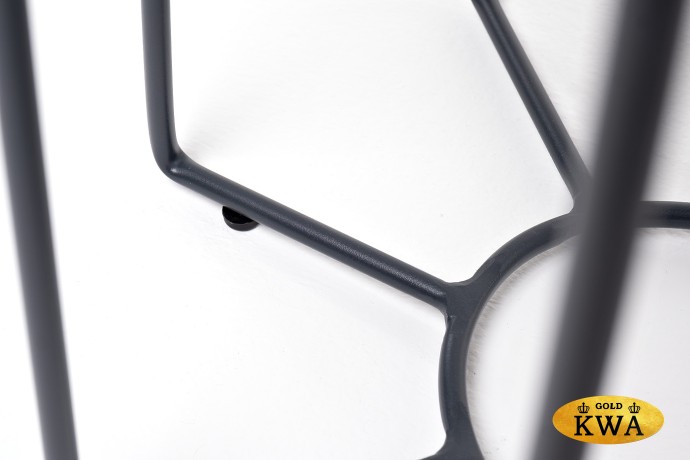 "Эквадор" журнальный стол из HPL круглый Ø40 H55, каркас из алюминия серый (RAL 7024) муар, цвет столешницы "серый гранит"