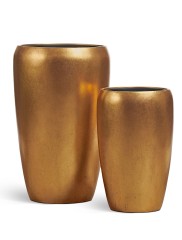 Кашпо TREEZ Effectory Metal Сусальное золото д-32 см, в-51 см