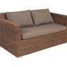 "Капучино" диван из искусственного ротанга двухместный, цвет коричневый