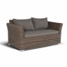 "Капучино" диван из искусственного ротанга двухместный, цвет коричневый