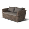 "Капучино" диван из искусственного ротанга двухместный, цвет коричневый