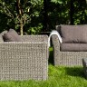 "Капучино" лаунж-зона из искусственного ротанга (гиацинт), цвет серый