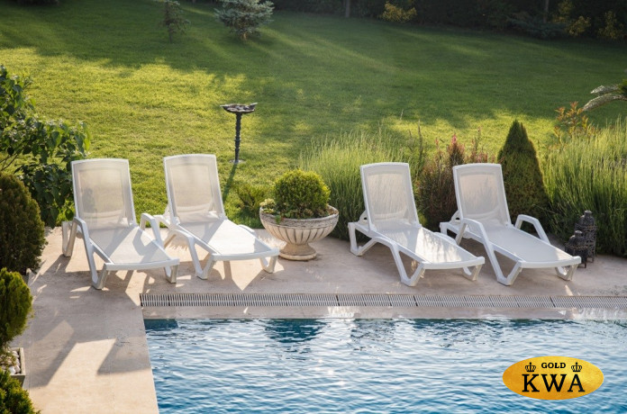 Шезлонг пластиковый MARE слоновая кость/бежевый  Joygarden