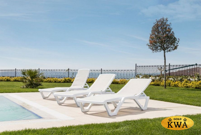 Шезлонг пластиковый MARE слоновая кость/бежевый  Joygarden