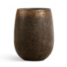 Кашпо TREEZ Effectory Metal Округлая чаша Rough с золотой патиной в-39 см, д-32 см