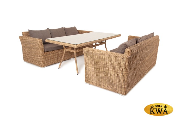 "Мокко Дабл" обеденная группа из искусственного ротанга, цвет соломенный