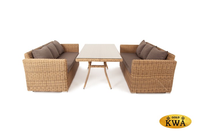 "Мокко Дабл" обеденная группа из искусственного ротанга, цвет соломенный