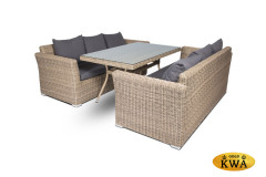 &quot;Мокко Дабл&quot; обеденная группа из искусственного ротанга, цвет соломенный