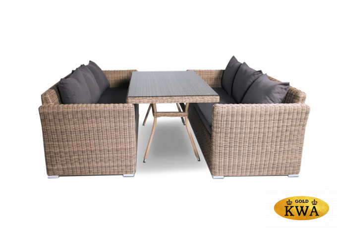 "Мокко Дабл" обеденная группа из искусственного ротанга, цвет соломенный