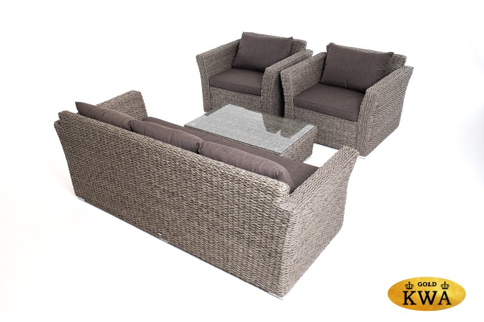 "Капучино" лаунж-зона из искусственного ротанга (гиацинт), цвет графит