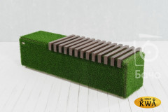 Топиари Лавочка Sherwood цвет темный