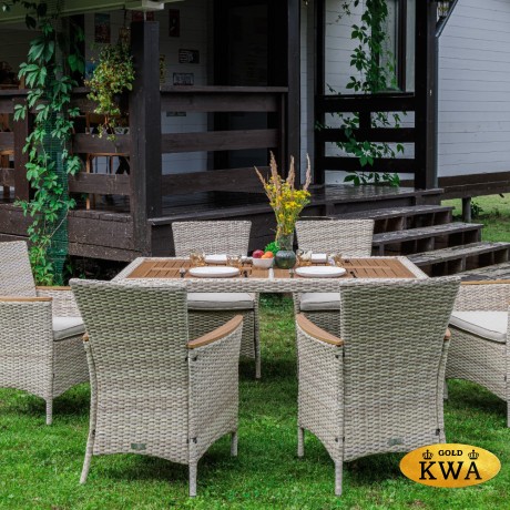 Обеденный комплект AMELIA бежевого цвета на 6 персон