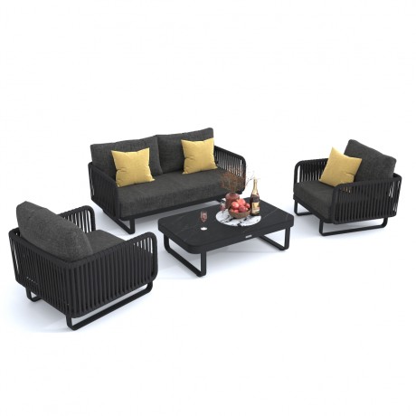 Лаунж зона БЕЛЛИСА С с двухместным диваном - маренго