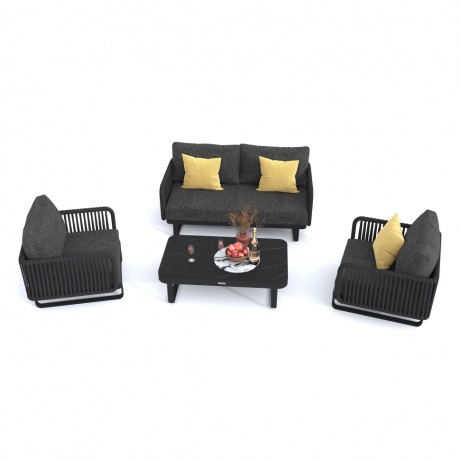 Лаунж зона БЕЛЛИСА С с двухместным диваном - маренго